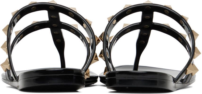 Valentino Garavani Black Rockstud Sandals