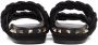 Valentino Garavani Black Rope Rockstud Flat Sandals - Thumbnail 4