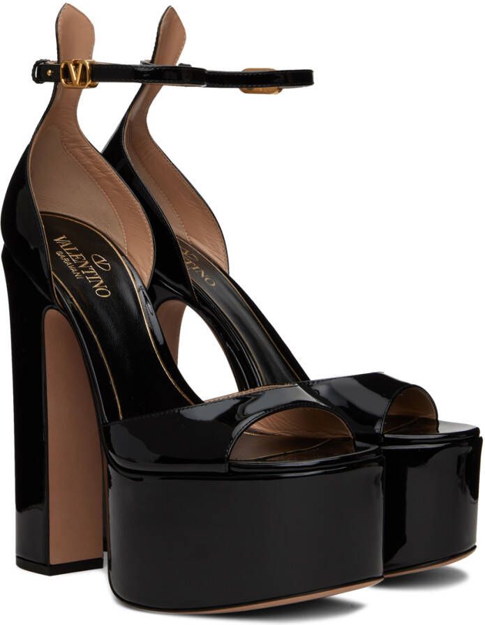 Valentino Garavani Black Tan-Go 155 Heeled Sandals