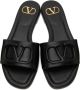 Valentino Garavani Black VLogo Sandals - Thumbnail 5