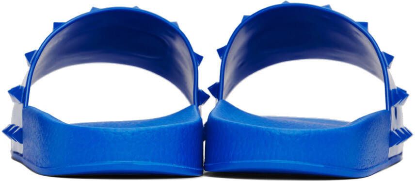 Valentino Garavani Blue Rubber Summer VLogo Slides