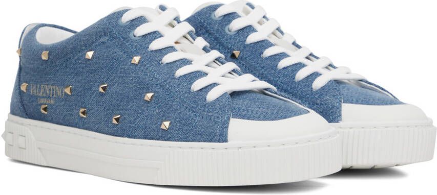 Valentino Garavani Blue Studded Sneakers