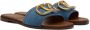 Valentino Garavani Blue VLogo Slide Sandals - Thumbnail 4