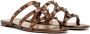 Valentino Garavani Bronze Rockstud Flat Slide Sandals - Thumbnail 4