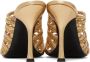 Valentino Garavani Gold Rockstud Strappy 100 Heeled Sandals - Thumbnail 2