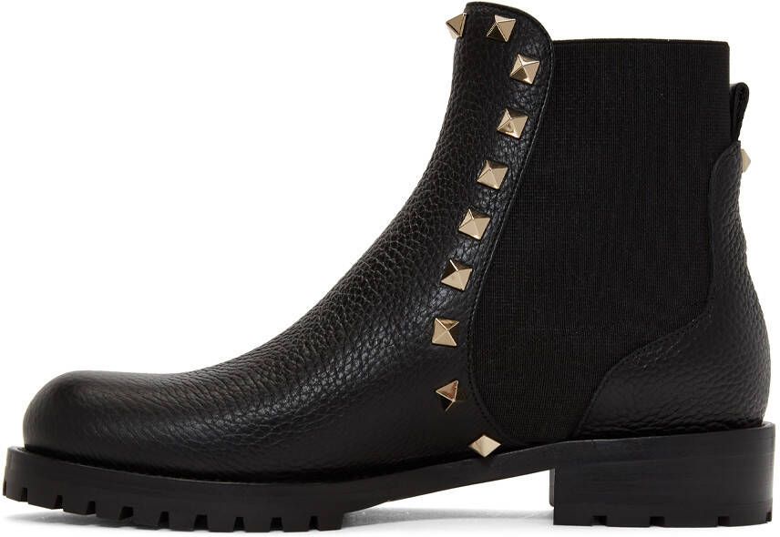 Valentino Garavani Grained Leather Rockstud Boots