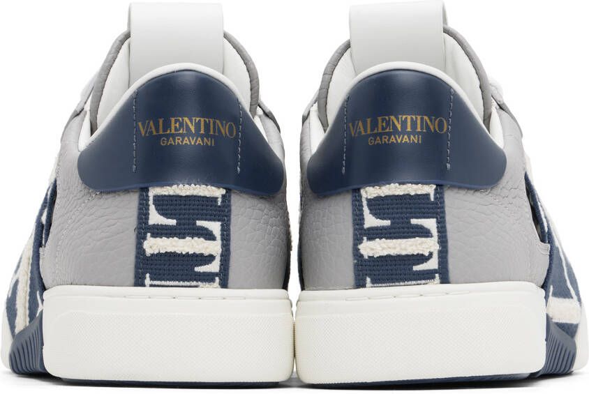 Valentino Garavani Gray & Blue 'VL7N' Sneakers
