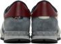 Valentino Garavani Gray & Burgundy Rockrunner Sneakers - Thumbnail 2