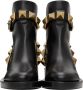 Valentino Garavani Leather Roman Stud Boots - Thumbnail 2