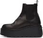Valentino Garavani Leather VLogo Uniqueform Platform Boots - Thumbnail 3