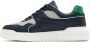 Valentino Garavani Navy & Gray One Stud Sneakers - Thumbnail 3