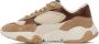 Valentino Garavani Off-White & Brown Bubbleback Sneakers - Thumbnail 3