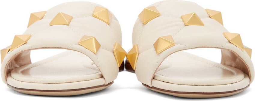 Valentino Garavani Off-White Roman Stud Sandals