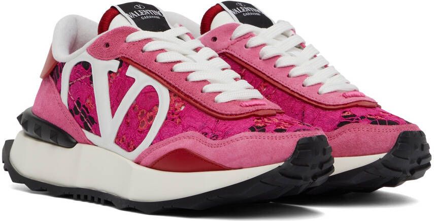 Valentino Garavani Pink Lace Sneakers