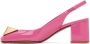 Valentino Garavani Pink One Stud Slingback 60 Heels - Thumbnail 3