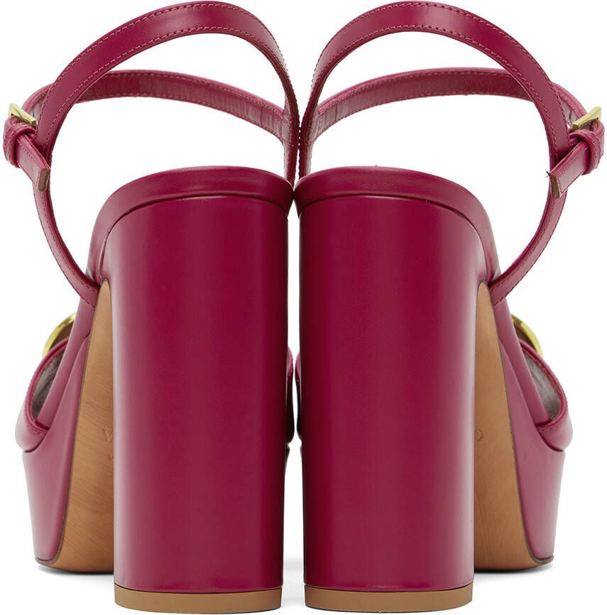 Valentino Garavani Pink Platform Heeled Sandals