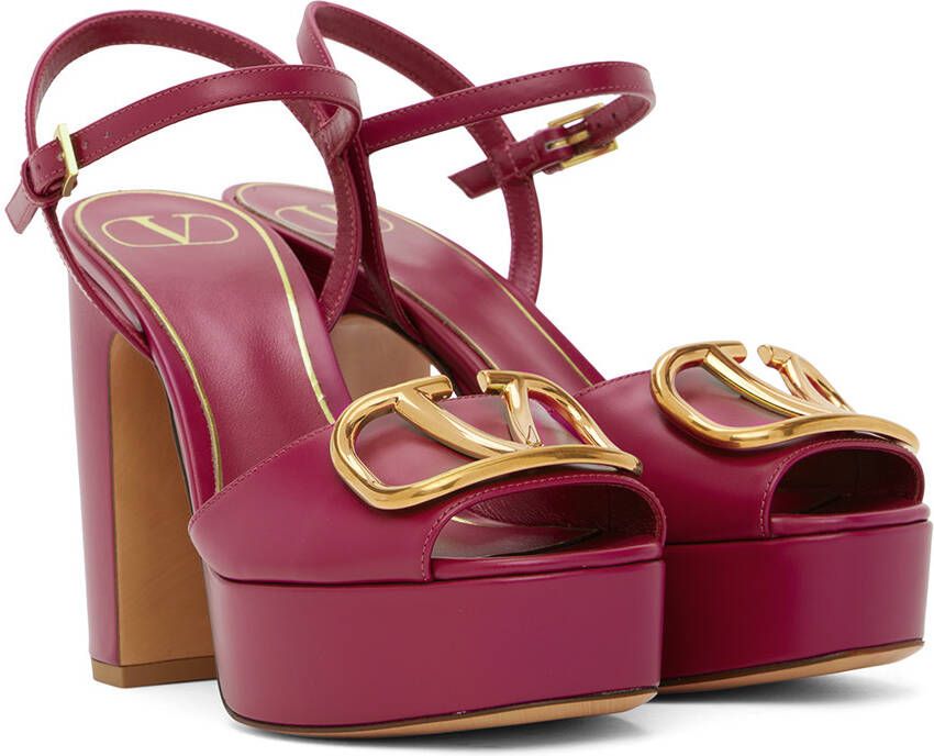 Valentino Garavani Pink Platform Heeled Sandals