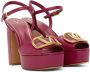 Valentino Garavani Pink Platform Heeled Sandals - Thumbnail 4