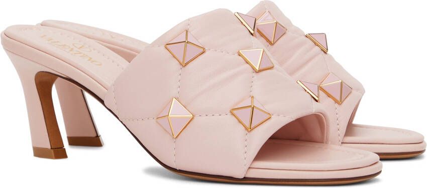 Valentino Garavani Pink Quilted Heeled Sandals