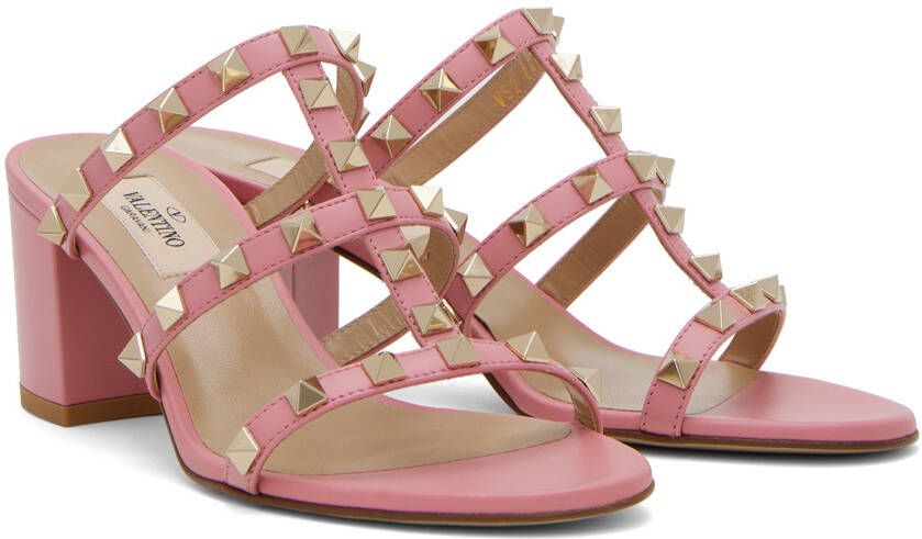 Valentino Garavani Pink Rockstud 60 Heeled Sandals
