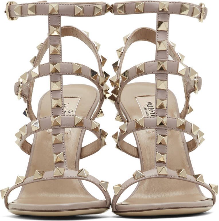 Valentino Garavani Pink Rockstud Cage Sandals