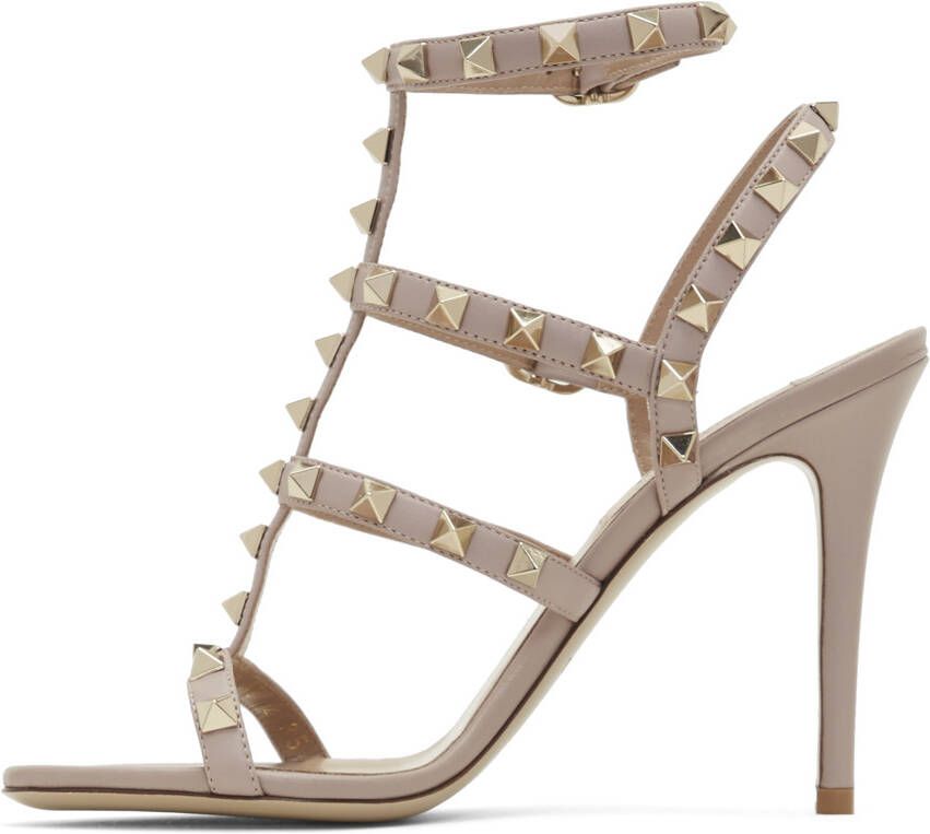 Valentino Garavani Pink Rockstud Cage Sandals