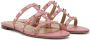 Valentino Garavani Pink Rockstud Flat Sandals - Thumbnail 4