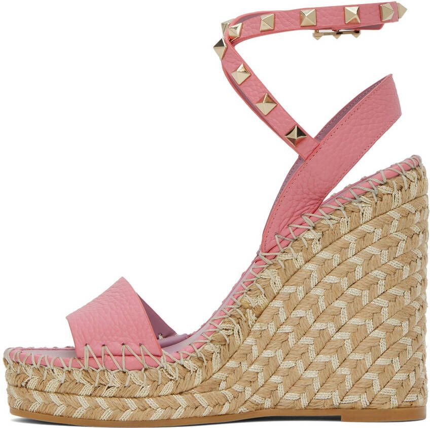 Valentino Garavani Pink Rockstud Heeled Sandals