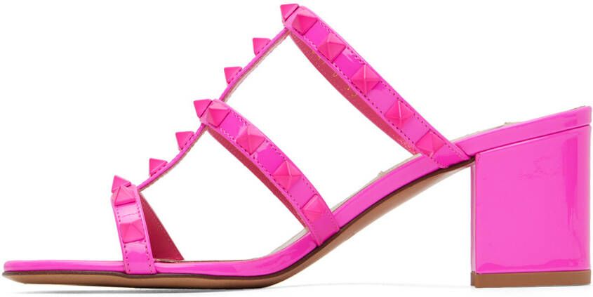 Valentino Garavani Pink Rockstud Heeled Sandals