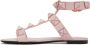 Valentino Garavani Pink Roman Stud Flat Sandals - Thumbnail 3