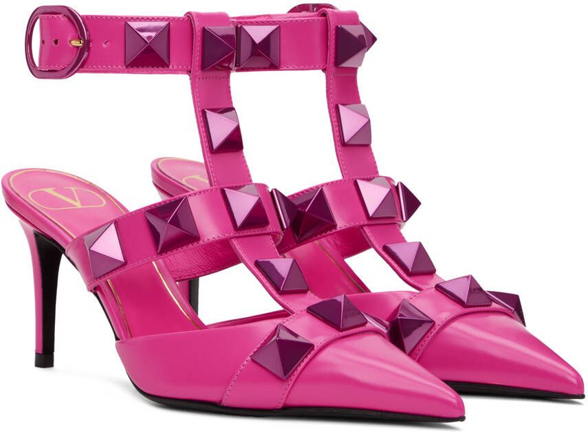 Valentino Garavani Pink Roman Stud Heels