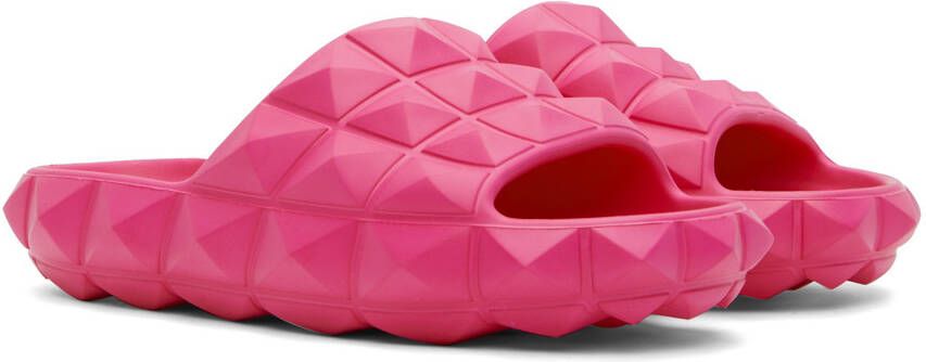 Valentino Garavani Pink Roman Stud Turtle Slides