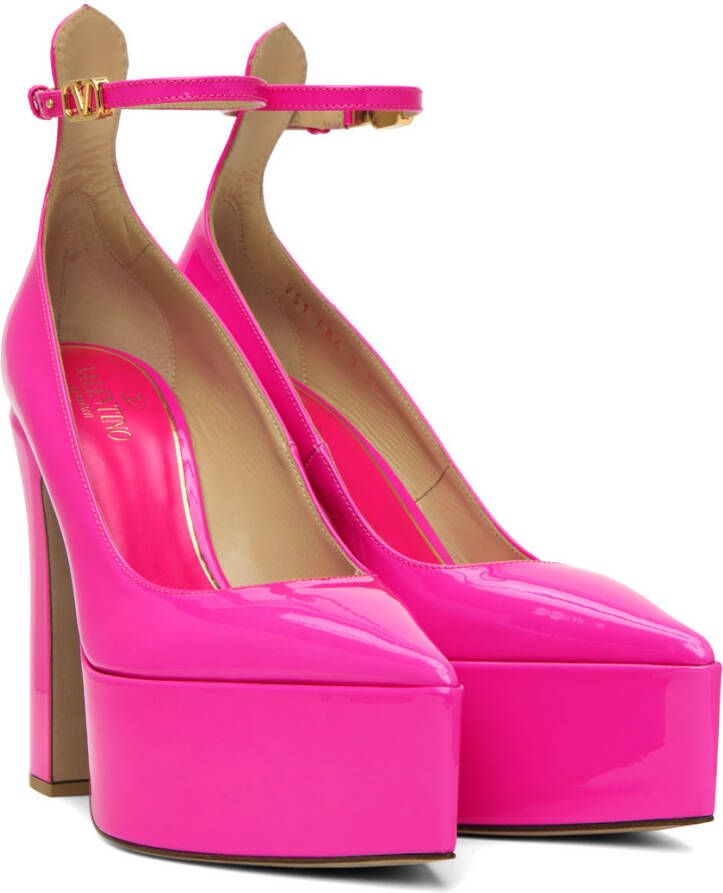 Valentino Garavani Pink Tan-Go Platform Heels