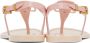 Valentino Garavani Pink VLogo Flat Sandals - Thumbnail 4