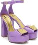 Valentino Garavani Purple One Stud Platform Sandals - Thumbnail 4