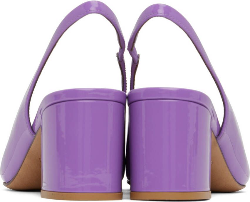 Valentino Garavani Purple One Stud Slingback Heels