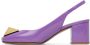 Valentino Garavani Purple One Stud Slingback Heels - Thumbnail 3