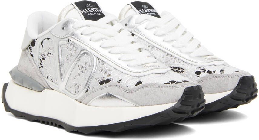 Valentino Garavani Silver Lacerunner Sneakers
