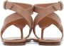 Valentino Garavani Taupe One Stud Flat Sandals - Thumbnail 2