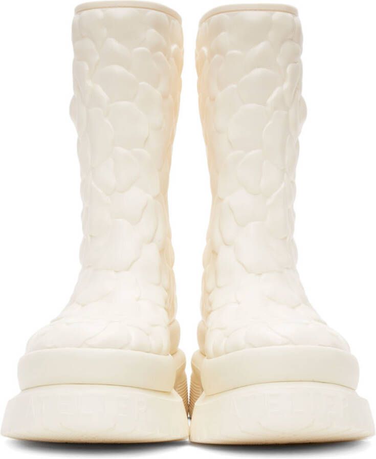 Valentino Garavani White 03 Rose Edition Atelier Mid-Calf Boots