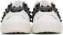 Valentino Garavani White & Black '11' Rockstud Untitled Sneakers - Thumbnail 2