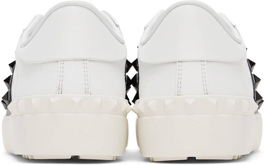 Valentino Garavani White & Black '11' Rockstud Untitled Sneakers