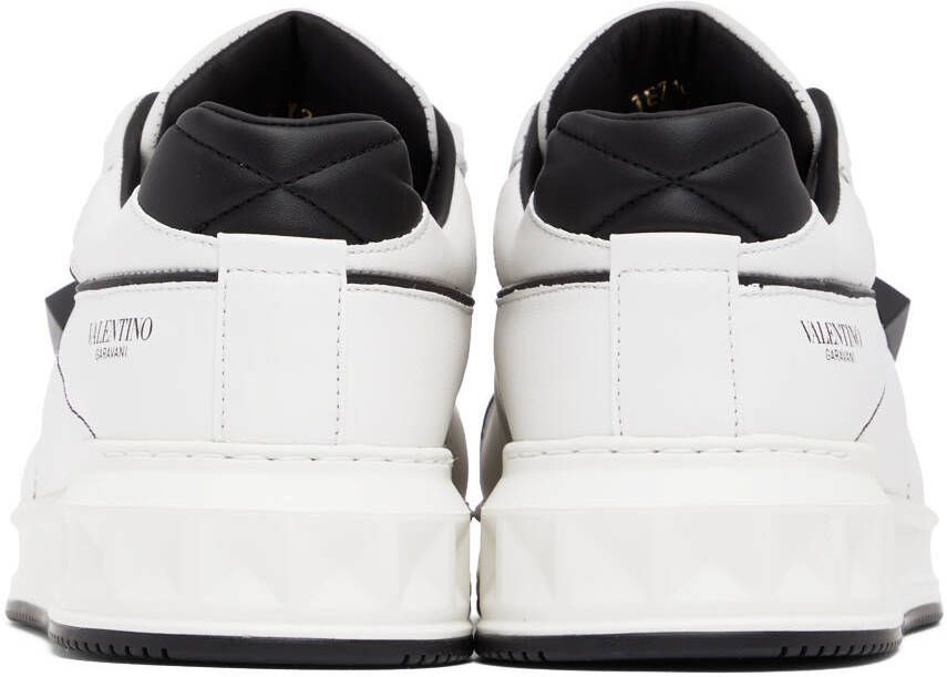 Valentino Garavani White & Black One Stud Sneakers