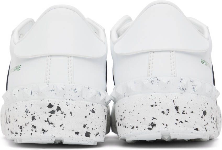Valentino Garavani White & Black Open For A Change Sneakers