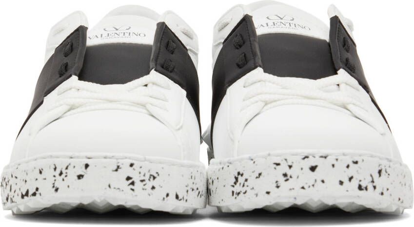 Valentino Garavani White & Black Open For A Change Sneakers