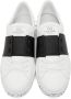 Valentino Garavani White & Black Open For A Change Sneakers - Thumbnail 5