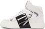 Valentino Garavani White & Black 'VL7N' Mid-Top Sneakers - Thumbnail 3