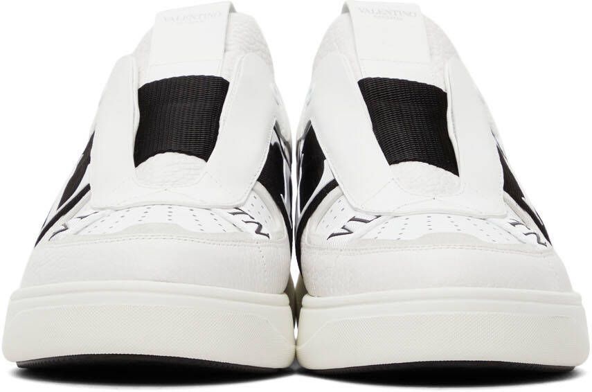 Valentino Garavani White & Black 'VLTN' Low-Top Sneakers