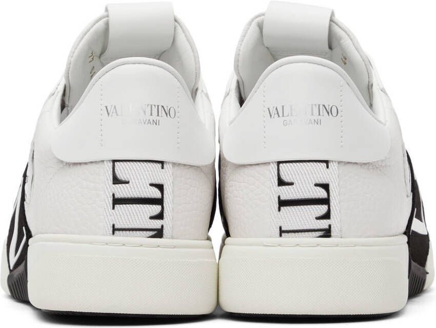 Valentino Garavani White & Black 'VLTN' Low-Top Sneakers