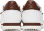 Valentino Garavani White & Brown Stud Around Sneakers - Thumbnail 2